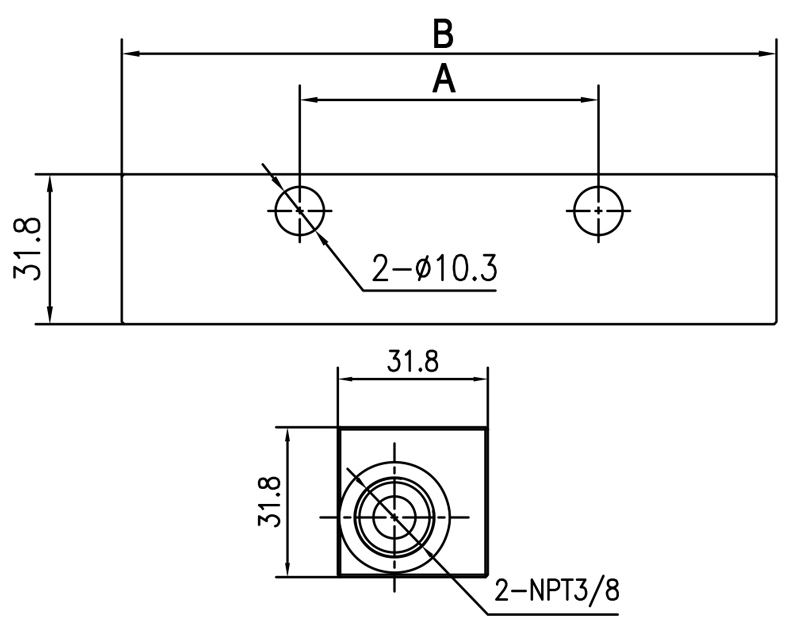 Technical Drawing of VL-1XL Metering Valves Technical Drawing of VL-1XL Metering Valves