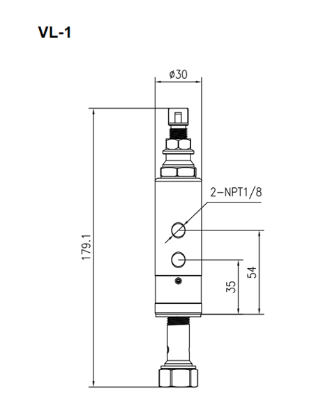 VL-1 Ölçüm Valflerinin Teknik Çizimi